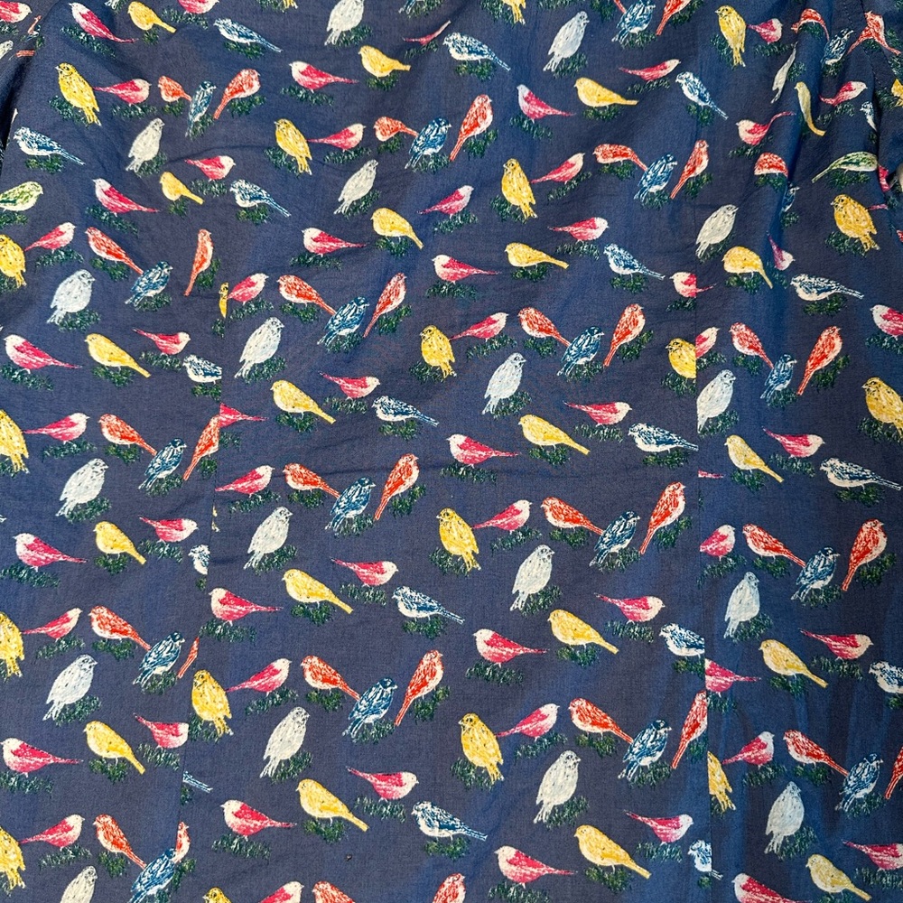 Talbots Pretites Button Down Bird Blouse size pet… - image 6